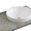 37" Gray Granite Countertop and Single Round Right Sink