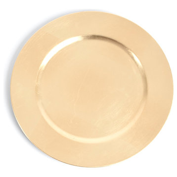 Couleurs Du Monde Classic Design Charger Plate, Set of 4, Gold