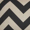 Eir Zigzag Black Natural Feather Filled 18-inch Throw Pillow
