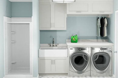 Transitional laundry room photo in Other