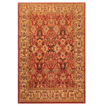 Bareens Designer Rugs - Antique Lavastone Low-Pile Ila Rust/Gold Wool Rug - 8'4'' x 9'9'' - An exhilarating oriental rug with distinctive motifs and wide-ranging pallet of warm colors, this antique vintage distressed low pile hand knotted masterpiece is a breath-taking addition to any decor. Featuring a soft low pile, showcasing the intricate design with an awe-inspiring color palette this masterpiece is known for its versatility, all vegetable dyes, and high knot count. Known for its artistic individuality, masterful construction, and enduring appeal this one-of-a-kind rug is an excellent addition to any d�cor.