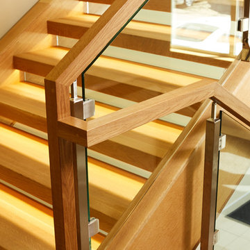Open Rise White Oak Church Stair