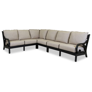 Sunset West Monterey Sectional With Cushions, Cushions: Canvas Granite