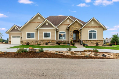 Transitional exterior home idea in Denver