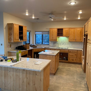Knotty Alder Kitchen Reface