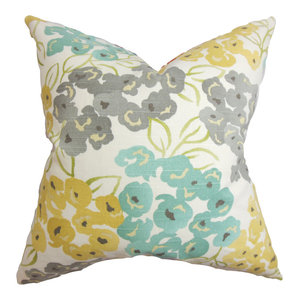 The Pillow Collection Rhynisha Floral Bedding Sham Ginger King//20 x 36