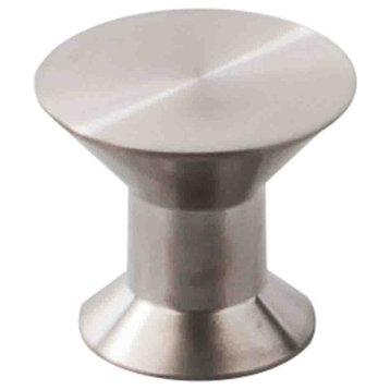 Knob 1 3/16", Brushed Stainless Steel