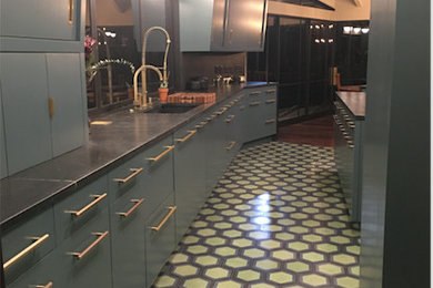 Example of a trendy kitchen design in San Diego
