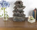 Tabletop Water Fountain With Cascading Rock Waterfall and LED Lights
