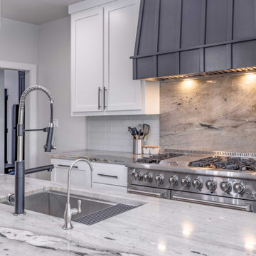 Marble Island and Range Wall with Metal Hood