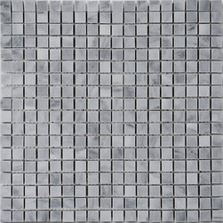 Small Square 5/8" Bardiglio Gray Marble Floor and Wall Tile - Mosaic Tile