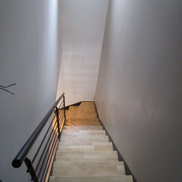 escalier 1/4 tournant en biais pour gain de place