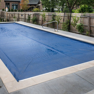 Naperville, IL Lap Pool With Large Sunshelf And Deck Sprays