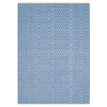 Safavieh Montauk Collection MTK811 Rug, Blue/Ivory, 5' X 8'