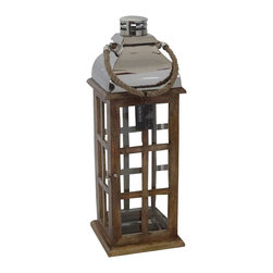 Hauser Estate Lantern - Mango Wood - Medium - Candleholders