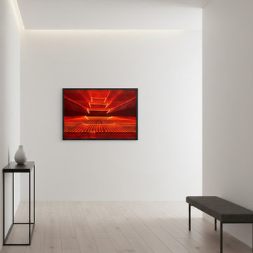 Abstract Reading Pagoda Architectural Photo Minimal Style Wall Art