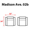 kathy ireland Madison Ave. 2 Piece Aluminum Patio Furniture Set 02b, Tranquil
