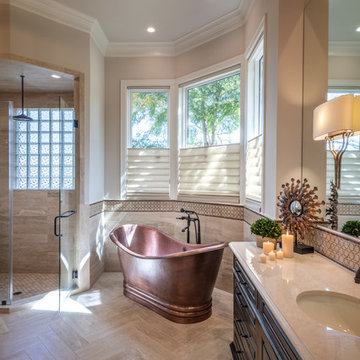Relaxed Rustic Charm Master Bathroom