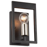 Artcraft Lighting - Sutherland 1 Light Wall Light, Brushed Nickel/Black - From the Lighting Pulse design firm, the "Sutherland" collection wall sconce features a geometric design, brushed nickel accents and a black frame.