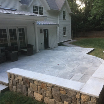 patio and fireplace in wellesley