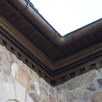 custom painted half round gutters