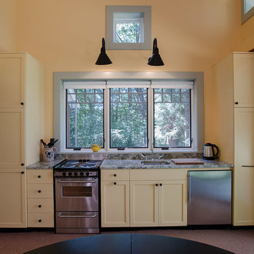 A tiny house kitchen