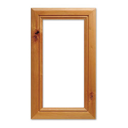 Malibu Glass Cabinet Door from CabinetNow.com shown in Alder - Kitchen Cabinetry