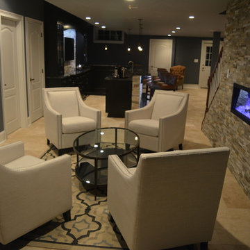Chester Springs Finished Basement and Amazing Bar