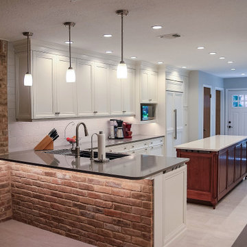 Walnut and White Gourmet Kitchen
