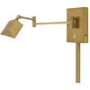 George'S Reading Room 1-Light LED Swing Arm Wall Lamp, H1y Gold