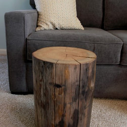 Reclaimed Pier Piling Side Table - Side Tables And End Tables