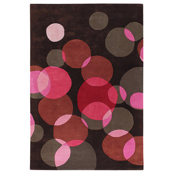 Avalisa Contemporary Area Rug, Pink, 5'x7'6" Rectangle
