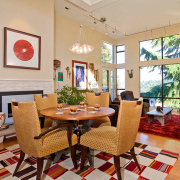 Contemporary Home features Native American artifacts