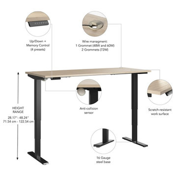 Move 40 Series 72W Adjustable Standing Desk in Natural Elm - Engineered Wood