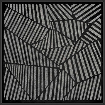 "Gray and Black Lines", Decorative Wall Art, 41.75"x41.75"
