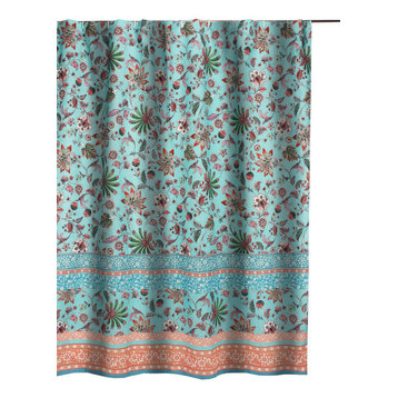 Barefoot Bungalow Audrey Bath Shower Curtain, Turquoise 72x72
