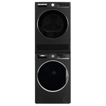 Conserv Sani 2.2 cf 120 V Washer & 4 Cf 220V Condensing Dryer, Black