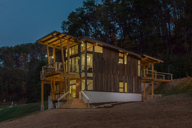 Example of a minimalist exterior home design in Other