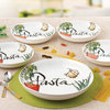 5 Piece Porcelain Pasta Set Vegetable Design