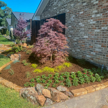Front Entry Transformation: Flagstone Patio & Specimen Garden | Dallas, TX