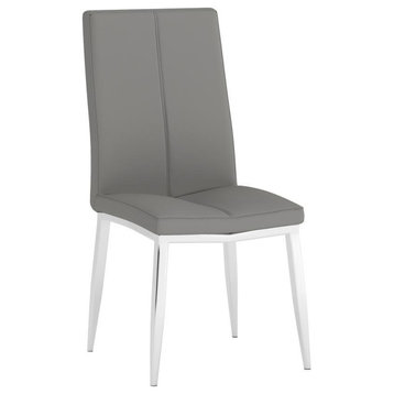 Curved Back Side Chair  - Set Of 4, Gray