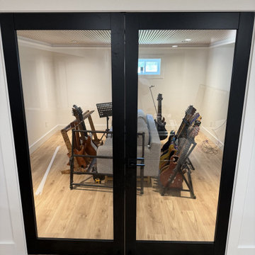 Frameless Double Doors Lucia 2166 Matte Black
