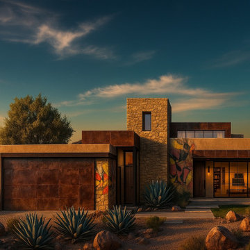 Tucson Barrio / Sonoran Desert Rustic Modern House