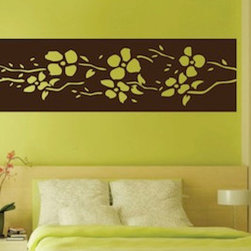 Trendy Flower Panel - Wall Decals