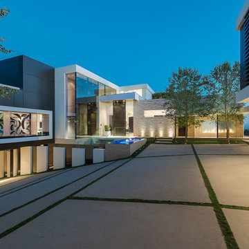 Laurel Way Beverly Hills luxury modern home exterior design