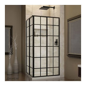 DreamLine French Corner34.5"x34.5in.Dx 72in.H Sliding Shower Enclosure