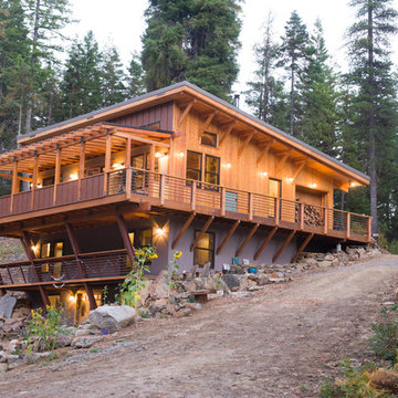 Off the grid house in the mountains