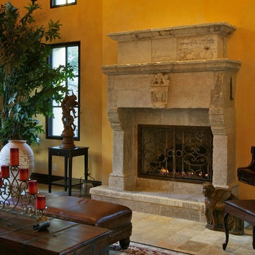 Antique Stone Fireplace Mantels