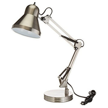 Boston Harbor Wk-618E-3L Swing Arm Lamp Holder for Desk Lamp, Brushed Nickel