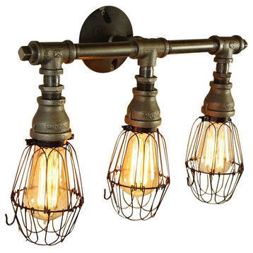 Vintage Style 3-Bulb Vanity Light